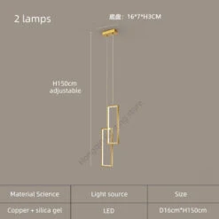 Lustre Moderne En Cuivre Avec éclairage LED Design élégant 33 Lustre Moderne En Cuivre Avec éclairage LED Design élégant -Lumeers Boutique S60cc743068b1443382bcc48acd5db873z