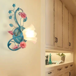 Plafonnier Rétro En Céramique Fleurs Et Plantes Lumineuses -Lumeers Boutique S6318cfd377524a2599c62bee335c6f93D