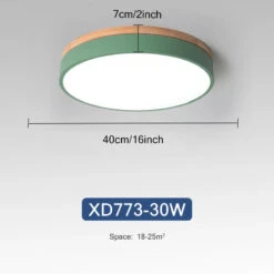 Rond 7 Couleurs Nordique LED Plafonniers Pour Salon Chambre Plafonniers En Bois 3 Lumières Couleur Réglable Couloir Balcon -Lumeers Boutique S6322628e54994de0b3eb9ef4743a95939