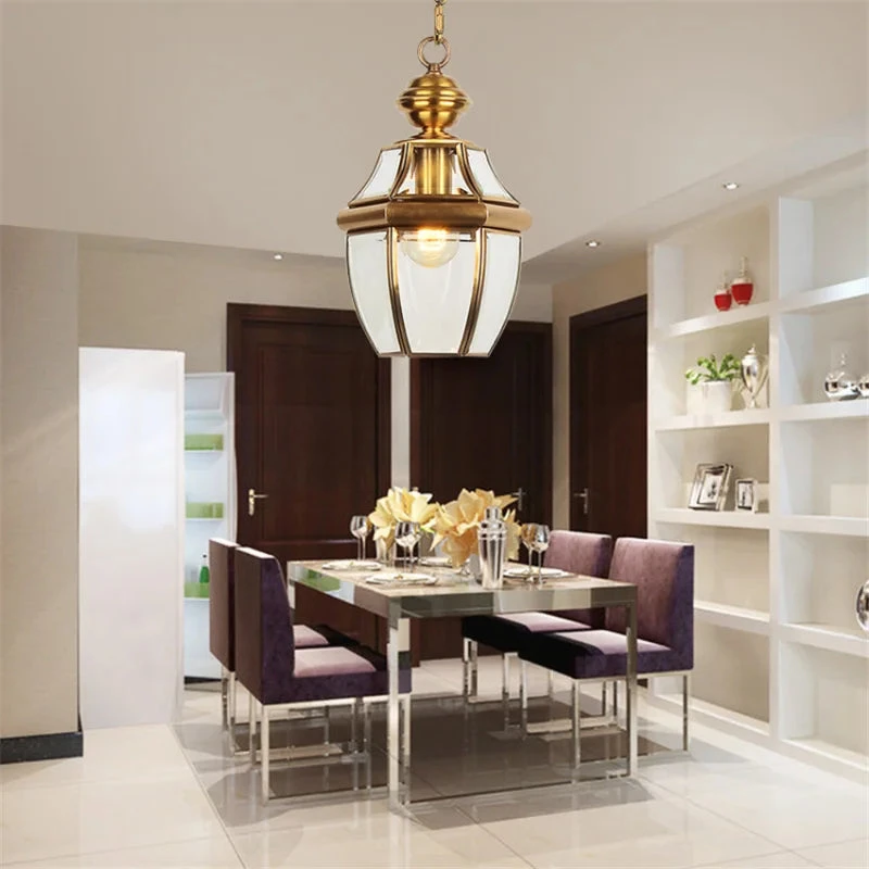 Suspension Led Antique En Verre Et Cuivre Pour Extérieur Et Intérieur 7 Suspension Led Antique En Verre Et Cuivre Pour Extérieur Et Intérieur – Image 5