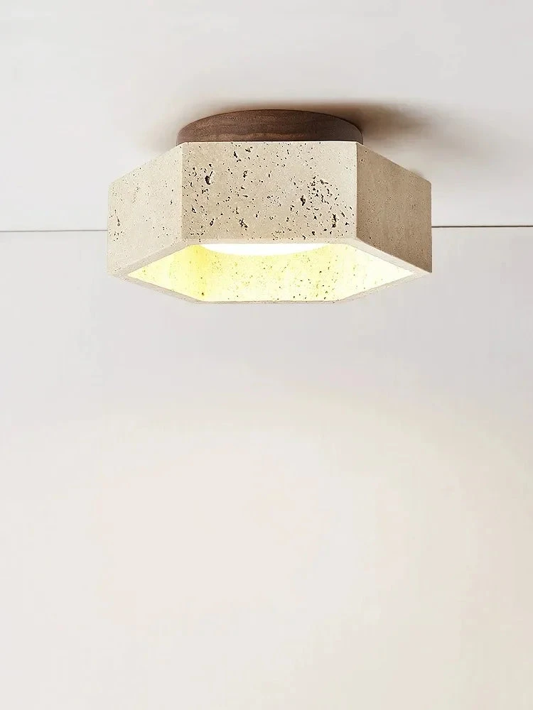 Plafonnier Led Moderne En Travertin Pour Intérieur élégant 4 Plafonnier Led Moderne En Travertin Pour Intérieur élégant – Image 2