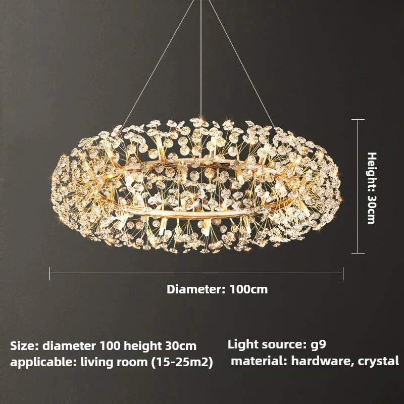 Lustre En Cristal Moderne En Forme De Pissenlit Créatif Et Atmosphérique 12 Lustre En Cristal Moderne En Forme De Pissenlit Créatif Et Atmosphérique – Image 10