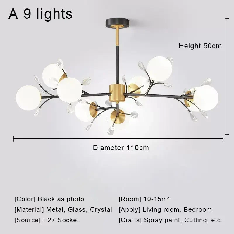 Lustre En Cristal Nordique à Led Pour Décoration Intérieure Moderne 19 Lustre En Cristal Nordique à Led Pour Décoration Intérieure Moderne – Image 17
