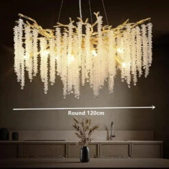 Lustre à Pampilles En Cristal Pour éclairage Intérieur à LED -Lumeers Boutique S6787e028e0674611ac757631869a6817b