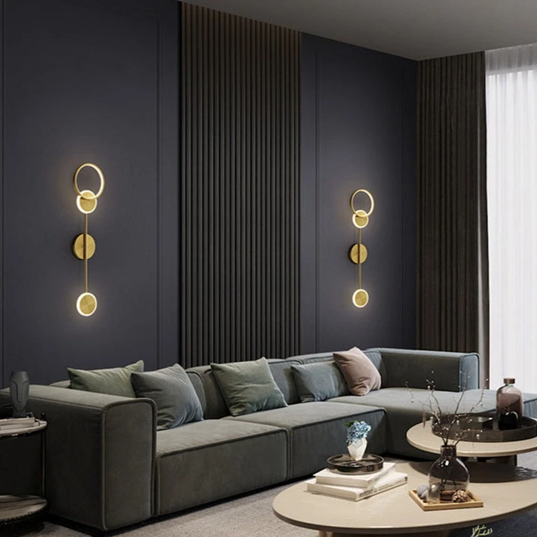 Applique Murale Moderne LED Circulaire En Métal Doré Sicily 6 Applique Murale Moderne LED Circulaire En Métal Doré Sicily – Image 4