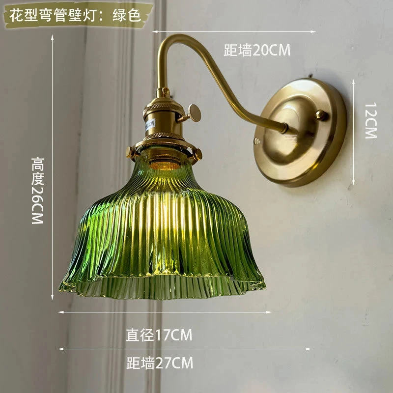 Applique Murale Nordique En Laiton Avec Abat-jour En Verre élégant 13 Applique Murale Nordique En Laiton Avec Abat-jour En Verre élégant – Image 11