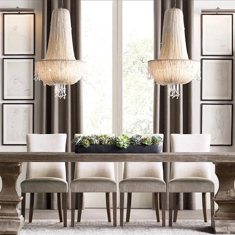 Suspension En Cristal Transparent Au Design Rétro Et Luxueux 6 Suspension En Cristal Transparent Au Design Rétro Et Luxueux – Image 4