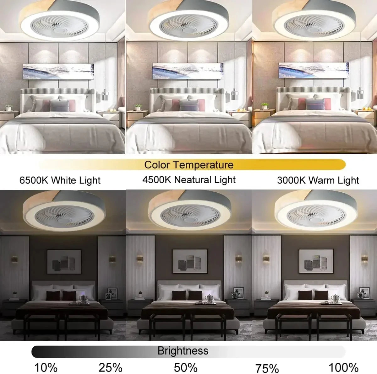 Plafonnier Led En Bois Avec Ventilateur Et Télécommande Design Moderne 5 Plafonnier Led En Bois Avec Ventilateur Et Télécommande Design Moderne – Image 3