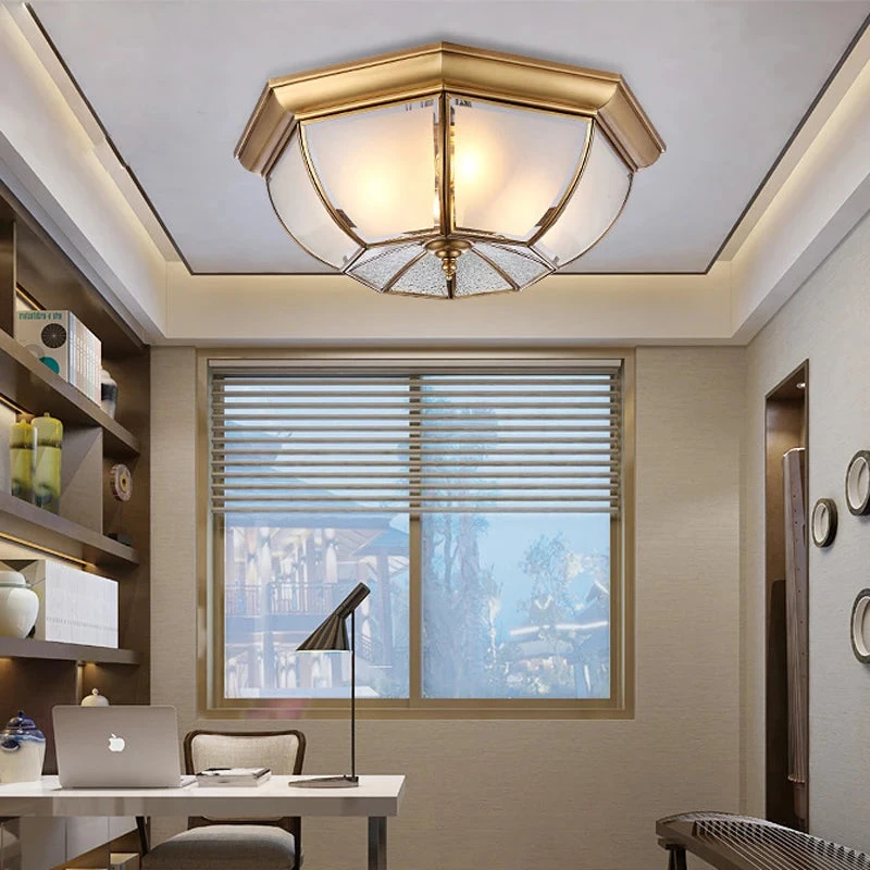 Plafonnier Moderne En Cuivre Pour Un éclairage élégant 5 Plafonnier Moderne En Cuivre Pour Un éclairage élégant – Image 3