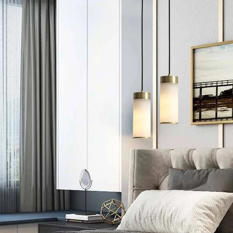 Suspension Rétro En Cuivre Avec Abat-jour En Marbre Pour Intérieur Et Jardin 6 Suspension Rétro En Cuivre Avec Abat-jour En Marbre Pour Intérieur Et Jardin – Image 4