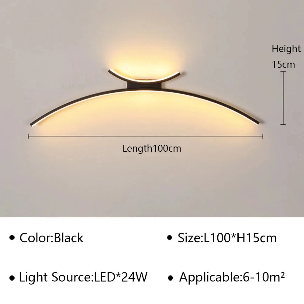 Applique Murale Arc De Cercle Design Minimaliste à LED 18 Applique Murale Arc De Cercle Design Minimaliste à LED – Image 16