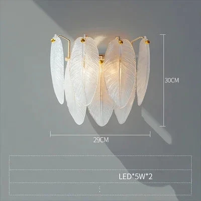 Feather Glass Led Chandelier Pendant Lights Suspension Hanging Lamp For Living Room Bedroom 14 Feather Glass Led Chandelier Pendant Lights Suspension Hanging Lamp For Living Room Bedroom – Image 12