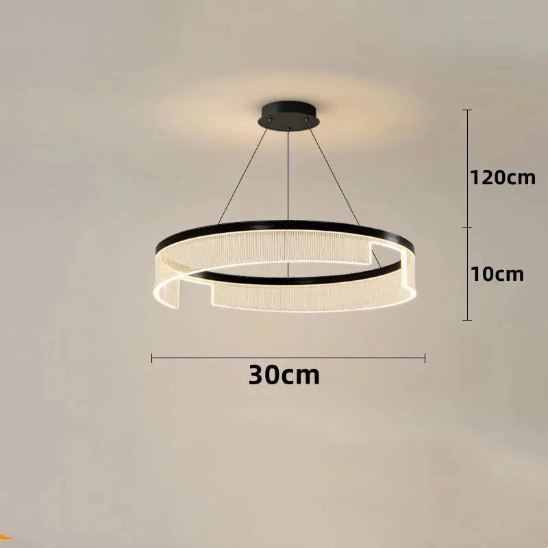 Lustre à Led Circulaire En Aluminium Et Acrylique Pour Intérieur Décoratif 9 Lustre à Led Circulaire En Aluminium Et Acrylique Pour Intérieur Décoratif – Image 7