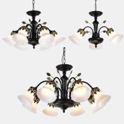 Lustre à Led Rétro En Verre Pour Intérieur Vintage