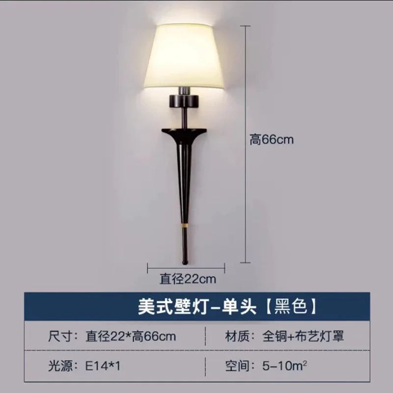 Applique Murale Moderne Style Américain En Cuivre Décor Nordique 10 Applique Murale Moderne Style Américain En Cuivre Décor Nordique – Image 8