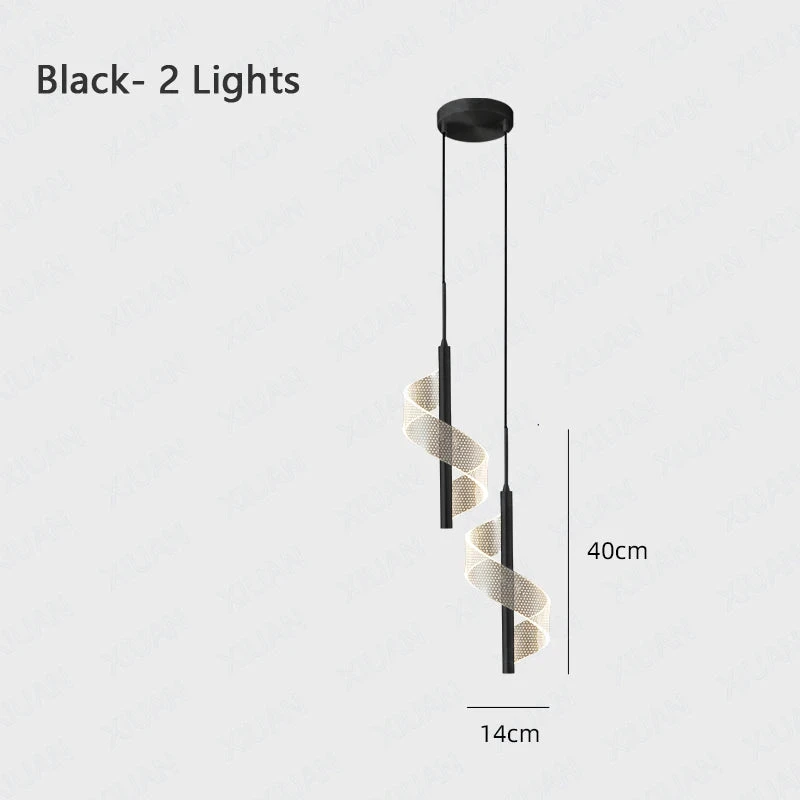 Suspension Spirale Luxe Abat-jour Acrylique Moderne Long Câble 10 Suspension Spirale Luxe Abat-jour Acrylique Moderne Long Câble – Image 8