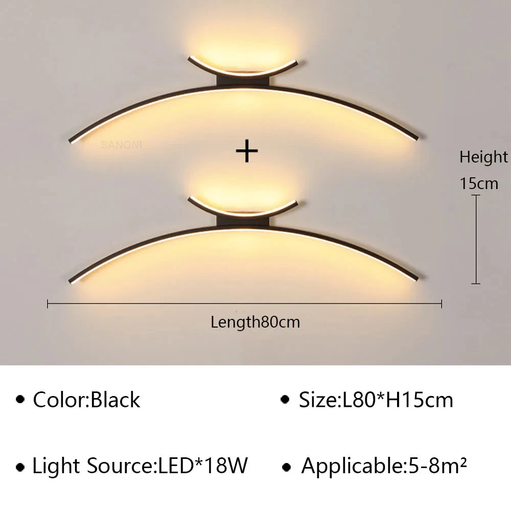 Applique Murale Arc De Cercle Design Minimaliste à LED 13 Applique Murale Arc De Cercle Design Minimaliste à LED – Image 11