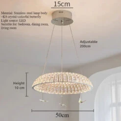 Suspension En Cristal Papillon élégant Pour Décoration Intérieure Raffinée 17 Suspension En Cristal Papillon élégant Pour Décoration Intérieure Raffinée -Lumeers Boutique S83061c68b1f0419db251d21f3507c77b0