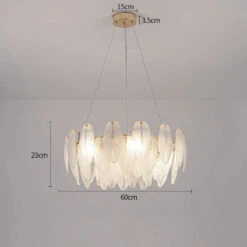 Feather Glass Led Chandelier Pendant Lights Suspension Hanging Lamp For Living Room Bedroom 22 Feather Glass Led Chandelier Pendant Lights Suspension Hanging Lamp For Living Room Bedroom -Lumeers Boutique S845afc866f4b4cfd8c55be36e6d5c584J