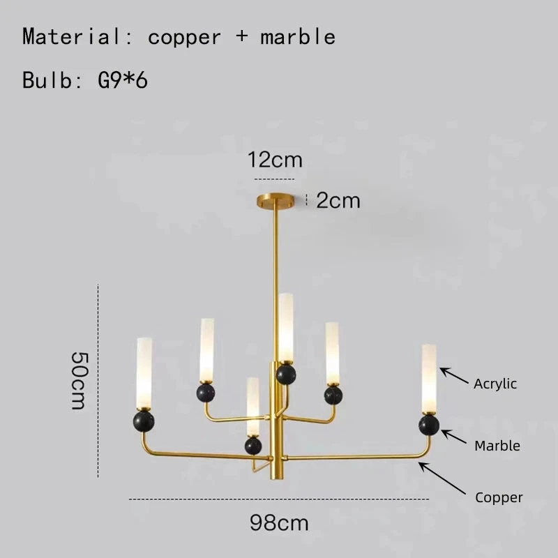 Suspension Design En Marbre Naturel Et Cuivre Cordon Réglable 14 Suspension Design En Marbre Naturel Et Cuivre Cordon Réglable – Image 12