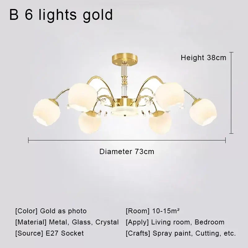 Lustre En Cristal Nordique à Led Pour Décoration Intérieure Moderne 11 Lustre En Cristal Nordique à Led Pour Décoration Intérieure Moderne – Image 9