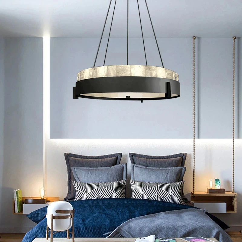 Lustre Moderne En Marbre Avec éclairage Led Créatif Intérieur 6 Lustre Moderne En Marbre Avec éclairage Led Créatif Intérieur – Image 4