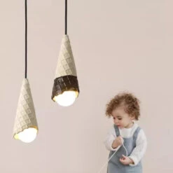 Suspension En Céramique Pour Chambre D Enfant Créative Lampe à LED