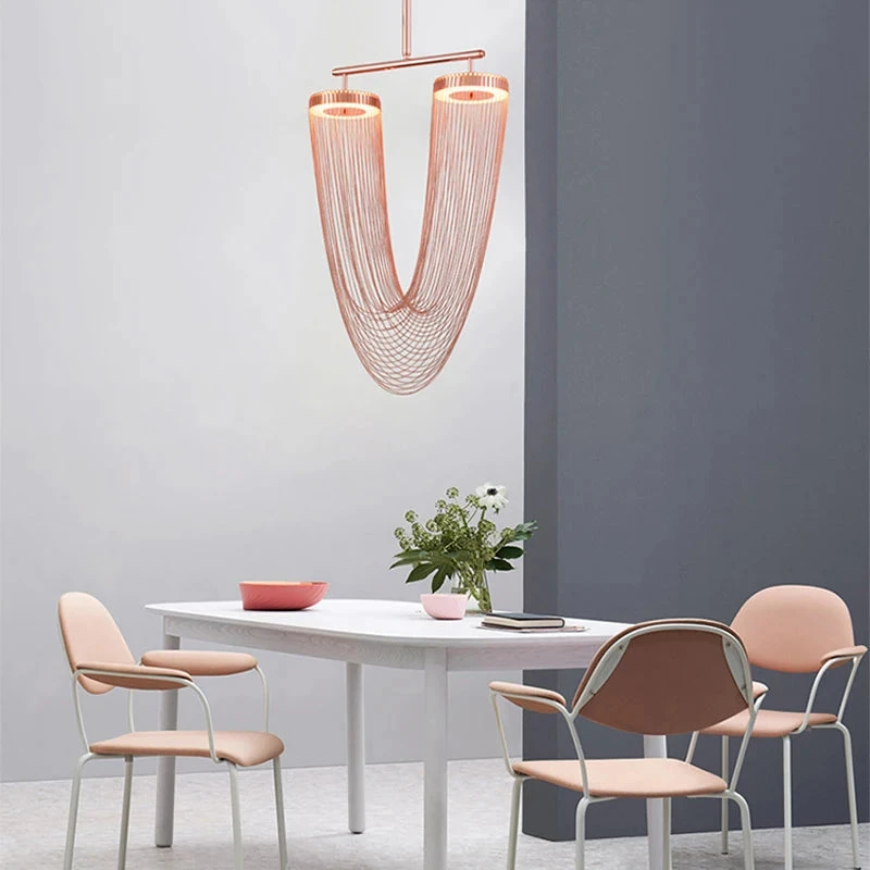 Lustre Art Déco Led Dimmable En Aluminium Doré Design élégant Moderne 8 Lustre Art Déco Led Dimmable En Aluminium Doré Design élégant Moderne – Image 6