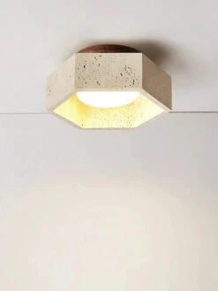 Plafonnier Led Moderne En Travertin Pour Intérieur élégant