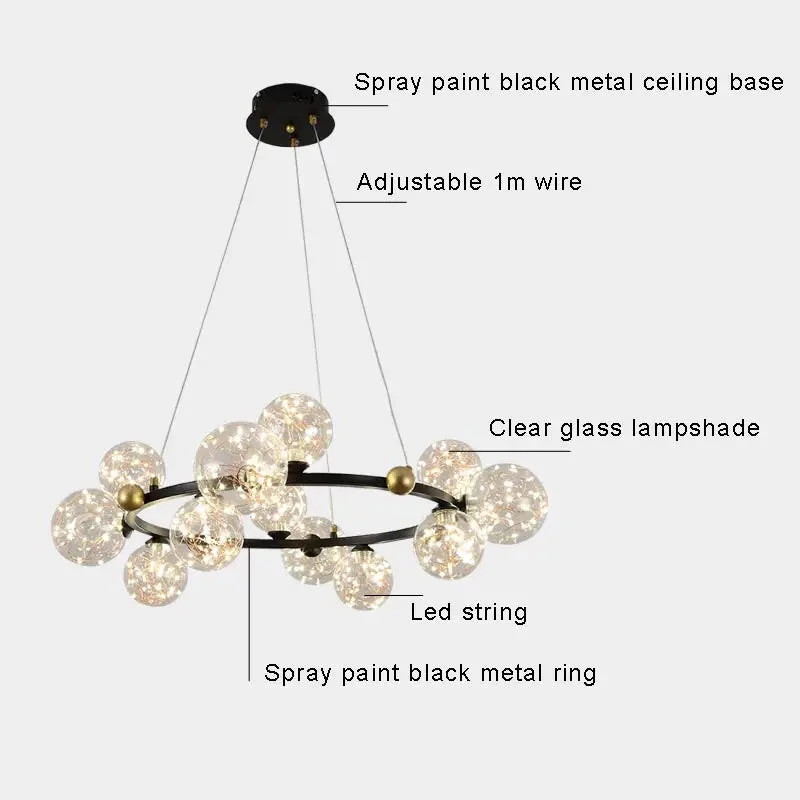 Lustre Led Moderne Design Nordique Pour Décoration Intérieure 7 Lustre Led Moderne Design Nordique Pour Décoration Intérieure – Image 5