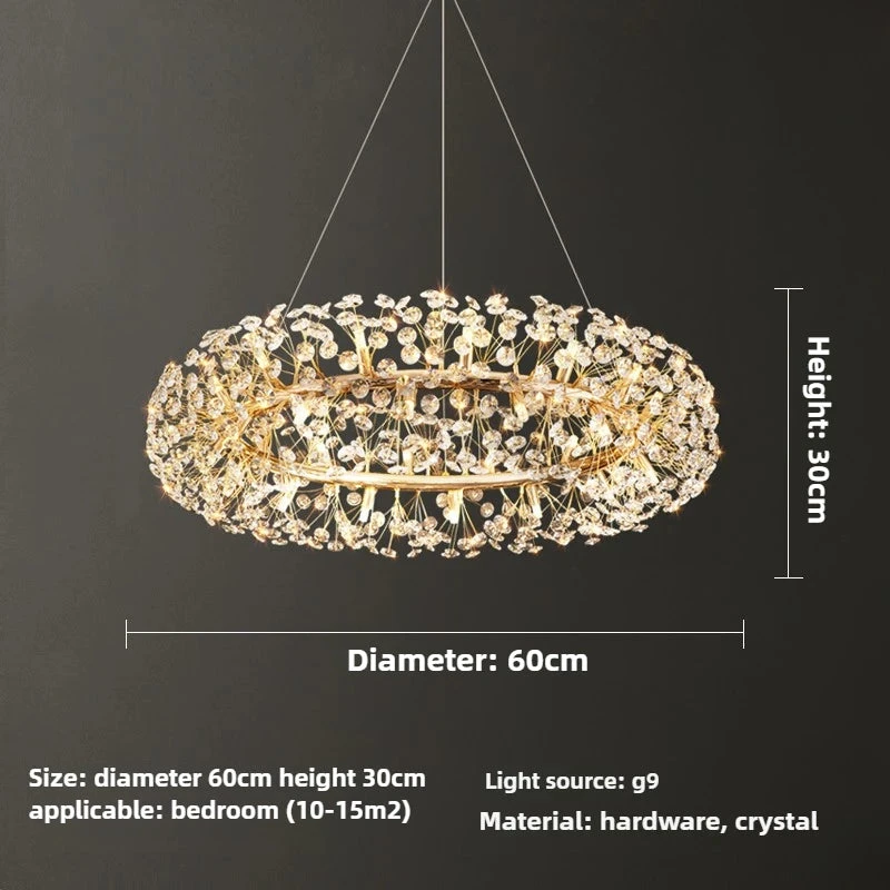 Lustre En Cristal Moderne En Forme De Pissenlit Créatif Et Atmosphérique 14 Lustre En Cristal Moderne En Forme De Pissenlit Créatif Et Atmosphérique – Image 12