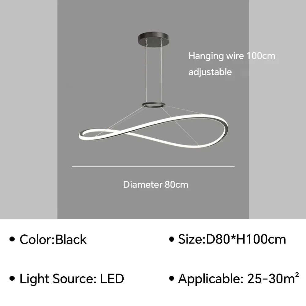 Lustre Moderne à Led Pour Décoration Intérieure Réglable 13 Lustre Moderne à Led Pour Décoration Intérieure Réglable – Image 11