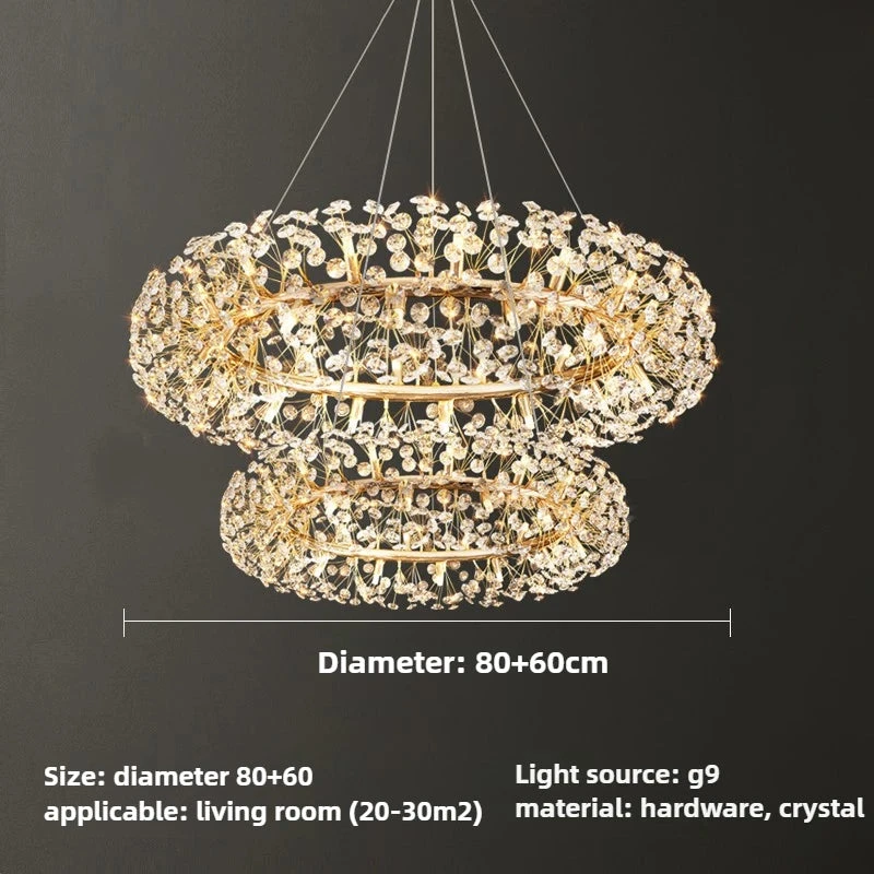 Lustre En Cristal Moderne En Forme De Pissenlit Créatif Et Atmosphérique 16 Lustre En Cristal Moderne En Forme De Pissenlit Créatif Et Atmosphérique – Image 14