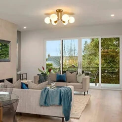 Plafonnier Semi-encastré En Forme De Haricot Magique Doré -Lumeers Boutique S8c434e464aa042cbaf0862f440969946F