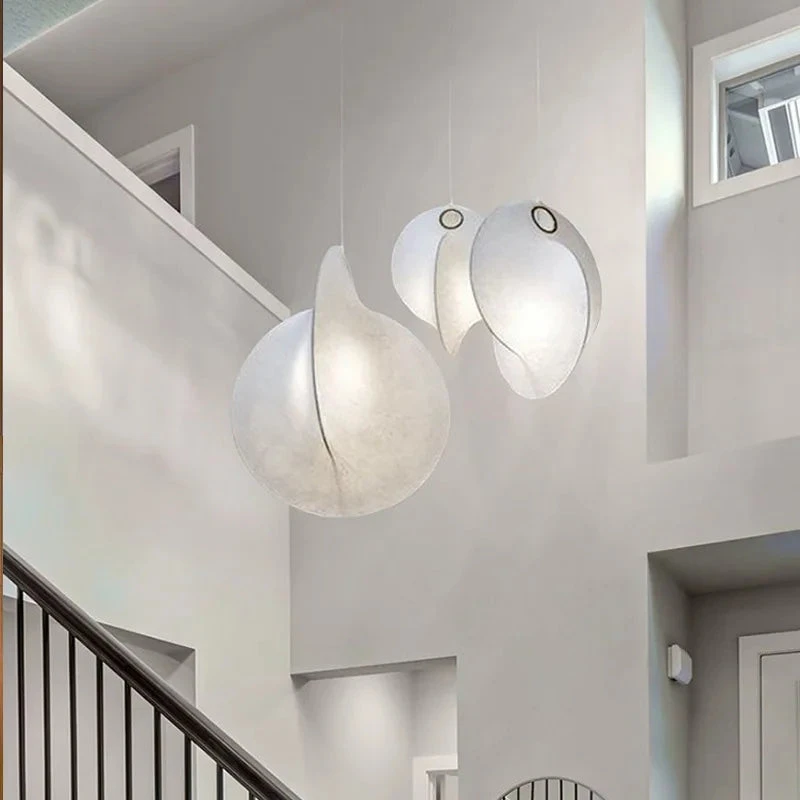 Lustre Led En Soie Nordique Wabi Sabi Suspendu Pour Décoration Maison 6 Lustre Led En Soie Nordique Wabi Sabi Suspendu Pour Décoration Maison – Image 4