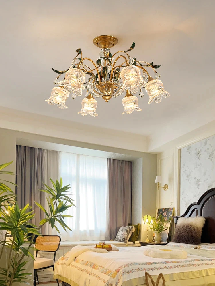 Lustre Méditerranéen En Verre Avec Motifs Floraux Tendance 5 Lustre Méditerranéen En Verre Avec Motifs Floraux Tendance – Image 3