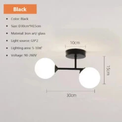 Plafonnier En Verre Moderne Minimaliste Noir Or 1/2 Têtes éclairage Intérieur Pour Couloir Allée Balcon Entrée Vestiaire Luminaires 23 Plafonnier En Verre Moderne Minimaliste Noir Or 1/2 Têtes éclairage Intérieur Pour Couloir Allée Balcon Entrée Vestiaire Luminaires -Lumeers Boutique S90032e4689f84c9fac45006312ef9773z