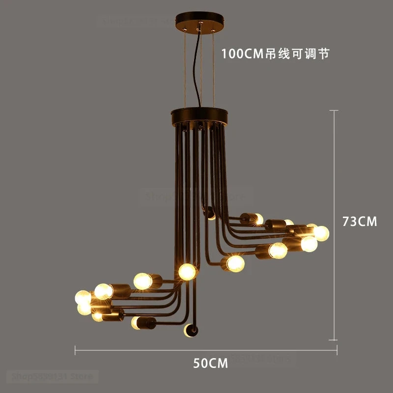 Lustre Moderne à LED Style Nordique Pour Loft Et Restaurant 12 Lustre Moderne à LED Style Nordique Pour Loft Et Restaurant – Image 10