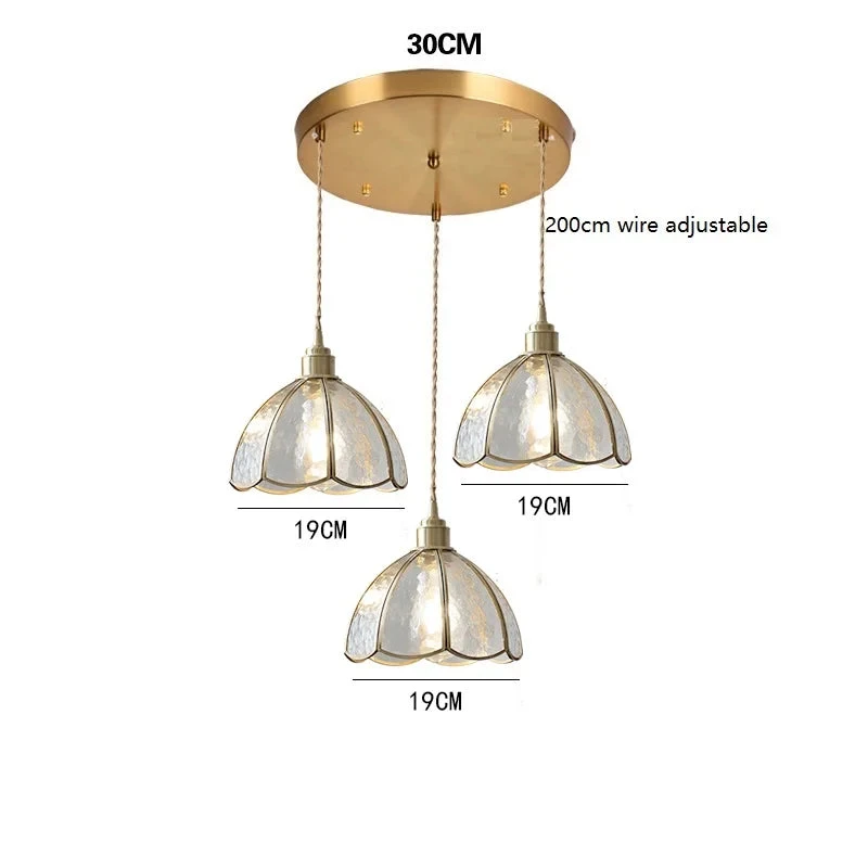 Suspension Vintage En Cuivre Avec Abat-jour En Verre Fait Main 15 Suspension Vintage En Cuivre Avec Abat-jour En Verre Fait Main â Image 13