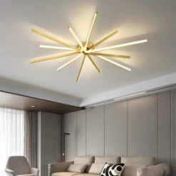Plafonnier Led Moderne En Cuivre Pour Décoration Artistique