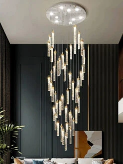 Lustre En Cristal à Led Design Moderne Pour Intérieur élégant