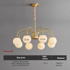 Suspension Moderne En Cuivre Et Marbre Naturel Pour Un éclairage Luxueux 16 Suspension Moderne En Cuivre Et Marbre Naturel Pour Un éclairage Luxueux -Lumeers Boutique S9414c864c7f441d998e102d18ad6d43dT