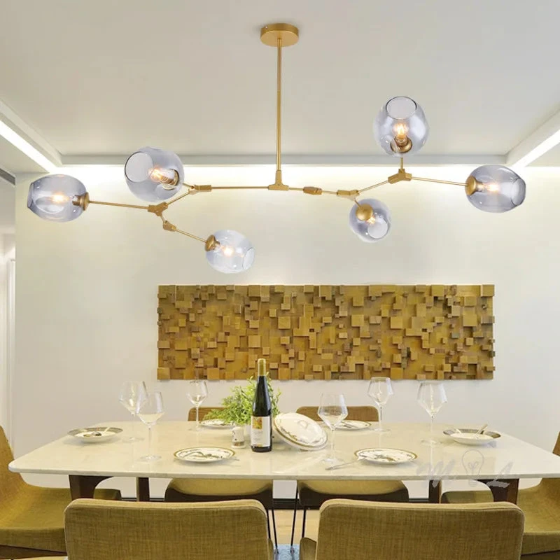 Lustre à Led Moderne En Verre à Bulles Design élégant Pour Intérieur 6 Lustre à Led Moderne En Verre à Bulles Design élégant Pour Intérieur – Image 4