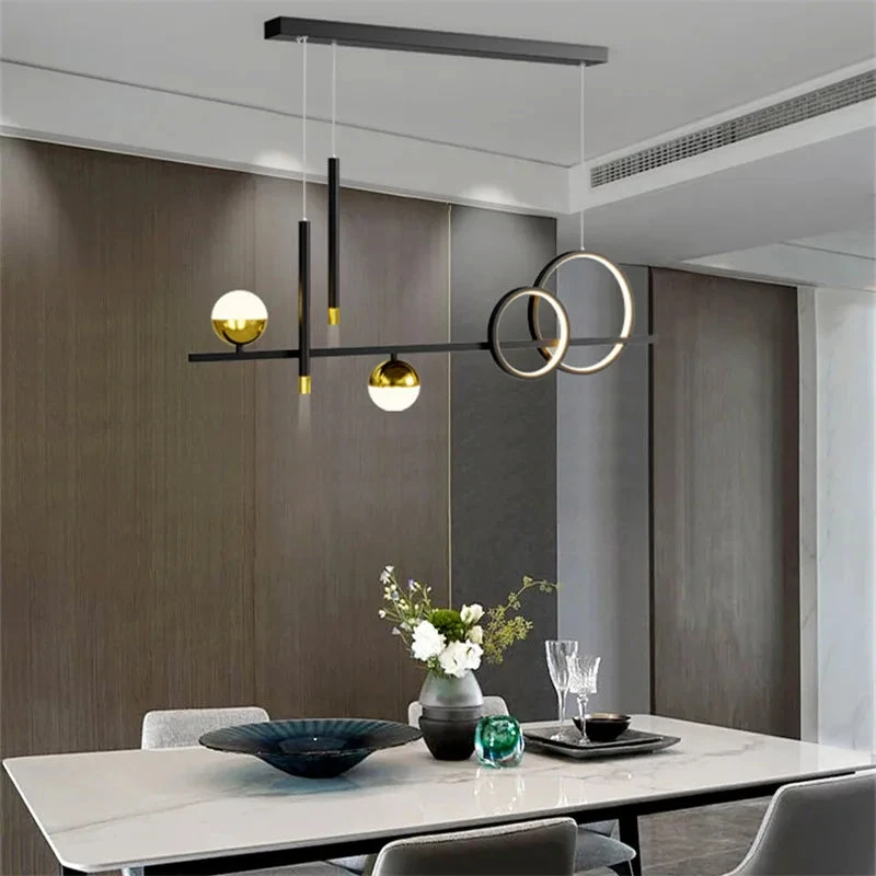 Lustre Linéaire Nordique éclairage Esthétique Pour Décoration Intérieure 6 Lustre Linéaire Nordique éclairage Esthétique Pour Décoration Intérieure – Image 4