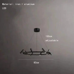 Suspension Led Nordique En Métal Noir Rotative Pour Intérieur 21 Suspension Led Nordique En Métal Noir Rotative Pour Intérieur -Lumeers Boutique S97a75edefaaa4470a581e809baa64d35O