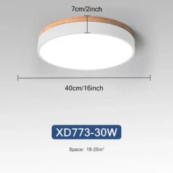 Rond 7 Couleurs Nordique LED Plafonniers Pour Salon Chambre Plafonniers En Bois 3 Lumières Couleur Réglable Couloir Balcon -Lumeers Boutique S98ce698802d14c098987e4c4d2306fa29