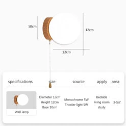 Applique Murale Led Verre Nordique Interrupteur Créatif Couloir Chambre Ventes Usine -Lumeers Boutique S99851b9cd0194b24956e697ab5bd8543u