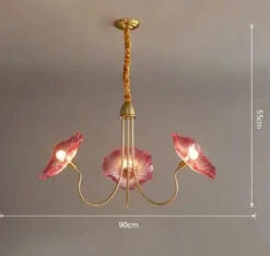 Lustre Moderne En Verre En Forme De Fleur De Lotus Avec Led -Lumeers Boutique S9a0b8c9440b84d7f91f34635b43f3a217