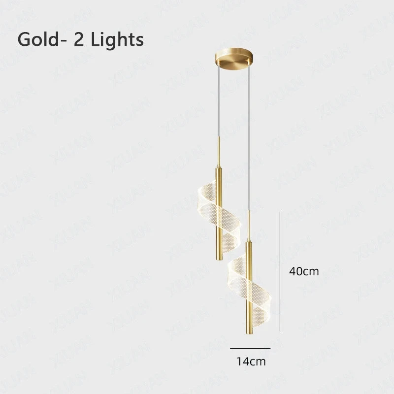 Suspension Spirale Luxe Abat-jour Acrylique Moderne Long Câble 11 Suspension Spirale Luxe Abat-jour Acrylique Moderne Long Câble – Image 9