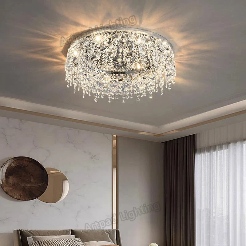 Plafonnier Moderne En Métal Design Cristal Décoratif Pour Intérieur 4 Plafonnier Moderne En Métal Design Cristal Décoratif Pour Intérieur – Image 2